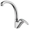Paffoni ND181CR Miscelatore Lavello Cucina Monoforo con Canna Orientabile, Design Italiano Moderno