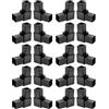 Ipetboom Connettore per Tubi Quadrati in Plastica 20X20 MM Giunto Angolare a 2 Vie Resistente alle Intemperie Adattatore per Binario Tubolare per Rack Condizionatori 20 Pezzi per