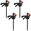 Wakects 4 Pezzi 100mm 4 F-Bar Morsetto da Falegname in Plastica Clip per Lavorazione Legno Utensili a Mano Fai da Te, Quick Grip Morsetti Attrezzi per Lavorare il Legno
