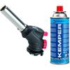 Kemper - Cannello a gas + ricarica di butano propano da 227 g, multifunzione