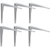 Gedotec Reggimensola in alluminio per carichi pesanti | SPARTA | profondità: 400 mm | 6 pezzi | staffa in alluminio per carichi pesanti | portata 340 kg per mensole a parete
