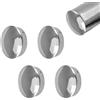 UFURMATE 4 pezzi 38 mm / 1,5 pollici 304 in acciaio inossidabile coperture terminali rotonde per corrimano, coperture terminali per gradini di scale, protezioni per accessori per corrimano (argento)