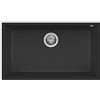 ELLECI LKQ13086BSO | Lavello da incasso KERATEK QUADRA 130 BSO | Colore : Nero