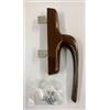 FAPIM Cremonese RAMSES FAPIM 1842I finitura MARRONE RAL 8017 con manico ribassato in alluminio e interasse mm 104, maniglia per infissi MADE IN ITALY