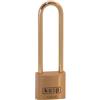Kasp 125 - Lucchetto in ottone 30 x 70 mm, gambo lungo in ottone