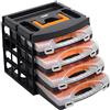 ALUTEC MÜNCHEN ALUTEC Valigetta a scomparti (valigetta per minuteria con 4 scatole professionali da 300 scomparti, design compatto, ideale per viti/dadi/rondelle) 56100