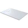Arreditaly Piatto Doccia Spessore 2.6 Cm In Resina Effetto Pietra Stone Ardesia Antiscivolo Riducibile Indistruttibile Filopavimento Arredo Bagno Con Griglia Di Copertura Colore Bianco (80 x 80 cm)