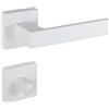 Gedotec Maniglia per porta in alluminio maniglia per porta bianca per camera - PUSH 1317 | Set di rosette per porte interne | Bagno | maniglia a leva bianca opaca
