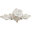 DIYEAH Pomello per Porta in Lega di Zinco Colore Bianco a Forma di Rosa Stile Europeo Vintage per Mobili e Cassetti, Struttura Robusta per Decorazione Casa