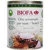 BIOFA 3752 Olio naturale universale per l' arredo in legno esterno incolore 1 lt