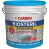 Colorificio Carson Biosteril Pittura Anti Muffa Alghe Funghi Traspirante Antibatteria Idropittura Lavabile Bianca (4 Lt)
