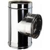 Brico Kit - Raccordo A T 90° Doppia Parete Inox-Inox Coibentato Lana Minerale - Diametro: 130mm