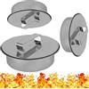 BG INVEST Tappo per Camino in Acciaio Inossidabile INOX - Coperchio per Foro per Comignolo - Copertura del Canna Fumaria - Coperchio Rotondo per Tubi da Forno - Tappo Cieco per Tubi - Diametro 130 mm - Ø 130 mm