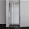 Kiamami Valentina - Porta Doccia Nicchia Star 80 Cm Tre Ante Trasparenti-Chiusura Scorrevole
