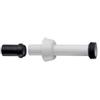 VALSIR serie VS0803511 Canotto per collegamento cassette wc da incasso completo di rosone-morsetto e riduzione 40/45 lunghezza 250 mm bianco