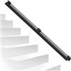 Peviasot - Corrimano per scale, corrimano da parete nero, design a tubo quadrato, corrimano per interni ed esterni per scale, ringhiera per ringhiera, balcone, lunghezza: 120 cm