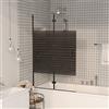 LAPOOH ESG - Pannello doccia pieghevole, nero, 80 x 140 cm, divisorio per vasca da bagno, doccia, box doccia, box doccia