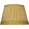 Generico paralume di ricambio, paraluce per lampada tondo nuovo plissettato plissé oro/beige arricciato tessuto stoffa fatto a mano Made in Italy cucito a mano (BEIGE/ORO, 30 CM. ATTACCO E27)