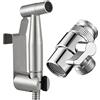 Tecmolog Bidet Portatile Kit Doccetta Bidet Acciaio Inossidabile Doccetta per Bidet WC Doccia con Deviatore Doccia 2 Vie, Tubo Doccia 2m e Supporto Doccetta, WS024F7