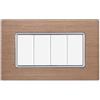 Electron PLACCHE IN ALLUMINIO, COMPATIBILE CON BTICINO MATIX, 4 MODULI/POSTI, COLORE ORO, ALTA QUALITA', STILE ELEGANTE E MODERNO, SERIE SOLAR, PLACCA PER INTERRUTTORI/PRESE, SERIE CIVILE