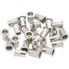 KOSECO Dadi, dadi a incastro, inserti filettati, 50 pezzi/lotto, rivetti in acciaio inox, dadi, inserto, dado filettato a testa piatta, tappo Sert per rivetti, dadi rivetti (colore: M6)