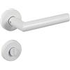 Gedotec set maniglie ferramenta per porta in acciaio inox maniglia per porta bianca opaca porta della camera su rosetta tonda - CHAPO | Toilette - Toilette | Maniglia vintage per porte interne