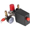 Fdit Interruttore Pressione per Compressore d'aria valvola Sicurezza a Doppio Calibro Controllo Della Pressione con regolatore Pressione 120