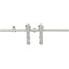 vidaXL Kit Binari Porta Scorrevole in Acciaio Inox Argento Rullo Guida Porta
