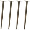 vidaXL Gambe per Tavolo Consolle Forma Conica 4 pz Acciaio Naturale 72-73 cm Acciaio