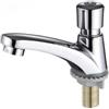 LVYXON Rubinetto cromato con ritardo temporizzato a chiusura automatica Rubinetto a risparmio idrico Bagno pubblico Lavabo Miscelatore singolo per acqua fredda Montaggio sul ponte Igienico Efficiente