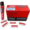 Titibi 1000 CHIODI STECCATI + BOMBOLETTA DI GAS PER CHIODATRICI: Hitachi - Bea - Makita -Senco - Altro (Bomboletta P1000: 165mm, 40g, 80ml, Chiodo: Ø2,6 x 35 mm)