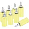 QUARKZMAN 8Pcs Rullini Guida per Cancelli Scorrevoli, Rullini in Nylon da 3 Assieme di Supporto per Cancelli, Guida Universale a Cuscinetti a Sfera Sigillati per Cancelli Scorrevoli, Giallo