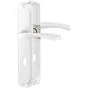 ERGO line ROMA guarnizione per porte classica, argento, maniglie per porte di stanze set di maniglie con piastra di copertura lunga, guarnizione per porte, maniglia