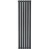 Monster Shop Radiatore Piatto a Colonna Singola 1600 x 420 mm Verticale Design Moderno Acciaio al Carbonio Riscaldamento Centrale Antracite Opaco con Kit Fissaggio e Spazzola