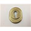 SECUREMME BOCCHETTA ROSETTA PER PORTA PORTONE BLINDATO, PIASTRINA PER CILINDRO EUROPEO OTTONE LUCIDO 82X62 COMPLETA DI VITI DI FISSAGGIO SECUREMME