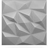 Deccart Pannelli Decorativi Per Pareti 3D - Pannelli Murali - Pannello Decorativo Parete - Polystyrène PSE - 50x50 cm Brylant 2 m², 8 pezzi, Grigio