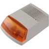 WEB world electronic business Sirena Autoalimentata 128dB con Lampeggiante 12V Professionale per Sistemi Antifurto Esterni, Scocca in ABS Anti-UV, Suono Potente e Luce Stroboscopica 5W