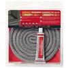 Thermofix Guarnizione termica alte temperature per stufa 2,5 mt camino caldaia corda con adesivo (mm 12)