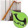 Parpyon® Supporti per corrimano a muro Staffe tubo passamano legno o Ferro accessori per ringhiere, Reggi Tubi con tasselli e viti prodotto italiano (Supporti V42, Bronzo-V42)
