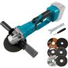 Gotrain Smerigliatrice angolare senza fili compatibile con batteria Makita da 18 V, 125 mm, 18000 giri/min, testa girevole a 180°, senza spazzole, strumento per taglio, rettifica, lucidatura (non batteria)