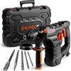 DNIPRO-M Tassellatore BH-20, SDS-Plus, 1650W, 5.5 J, 4500 IPM, Sistema Antivibrazione, 3 Modalità, Trapano a Percussione Professionale per Calcestruzzo - BH-20