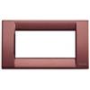 Vimar Serie Idea - Placca Classica 4 Moduli Metallo Bordeaux metallizzato