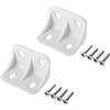 MroMax 100 staffe angolari in plastica, colore bianco, per mensole, armadi, mobili, 3,6 x 2,4 x 2,4 cm (lunghezza x larghezza x altezza)