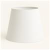 Generico 30 cm Paralume Cono, Tessuto di Cotone con PVC Bianco, Prodotto Artigianale, per Lampada da Tavolo, Piantana (Bianco)