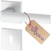 ERGO line Ergo - Maniglia porta in argento opaco, quadrata, colore: argento opaco