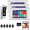 ANJIELO SMART Videocitofono, videocamera WiFi con monitor da 7 pollici, campanello cablato con 1080P, supporta l'ingresso della scheda e il rilevamento del movimento, audio bidirezionale (1 Campanello+3 Monitor)