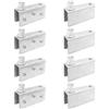 TopHomer 4 paia di cerniere per porta in vetro, clip per cerniere per porta a cardine, cerniere per porta doccia in vetro, morsetti per porte per vetro spesso 5-6mm (S)