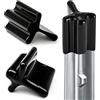 YUEARN 50 tappi di sicurezza a T, tappi di sicurezza a T, in vinile, colore nero