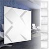 HEXIM Pannelli murali in PVC 3D - rivestimento murale bianco con effetto 3D - motivi a cubo (2QM confezione economica HD131 50x50cm) camera dei bambini parete di qualità liscia