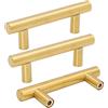 goldenwarm - 15 maniglie per mobili/armadi/porte/pensili della cucina, in acciaio inox, color oro, 64 mm